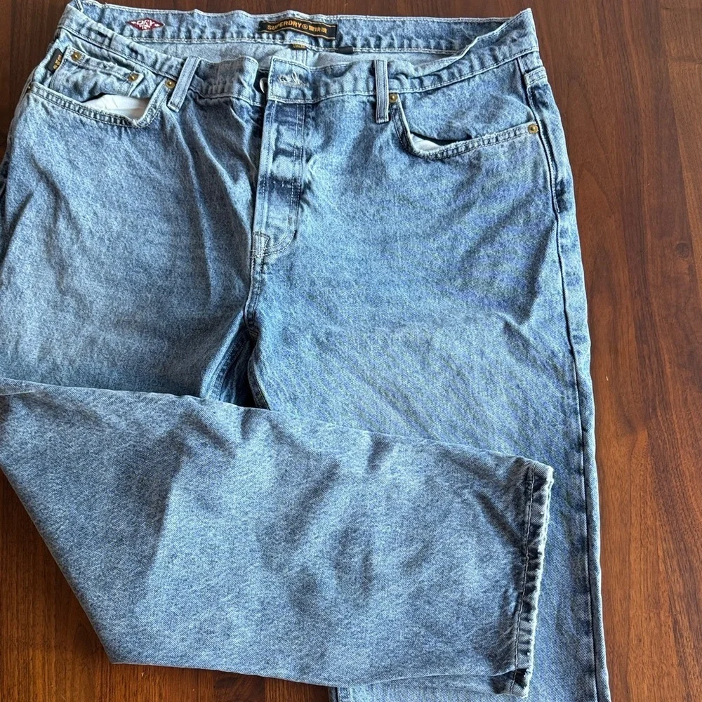 Superdry - Classic Blue Denim Jeans - men 38/30 - Picture 1 of 8